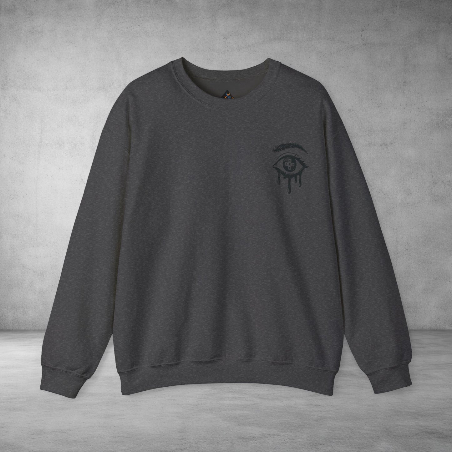 Crewneck Sweatshirt — 'Wake Yo Game Up, Let’s Game' Dripping Eye Gamer Design