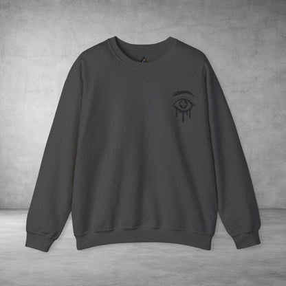 Crewneck Sweatshirt — 'Wake Yo Game Up, Let’s Game' Dripping Eye Gamer Design