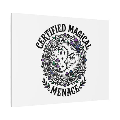 Certified Magical Menace Canvas | witchy goblincore celestial art