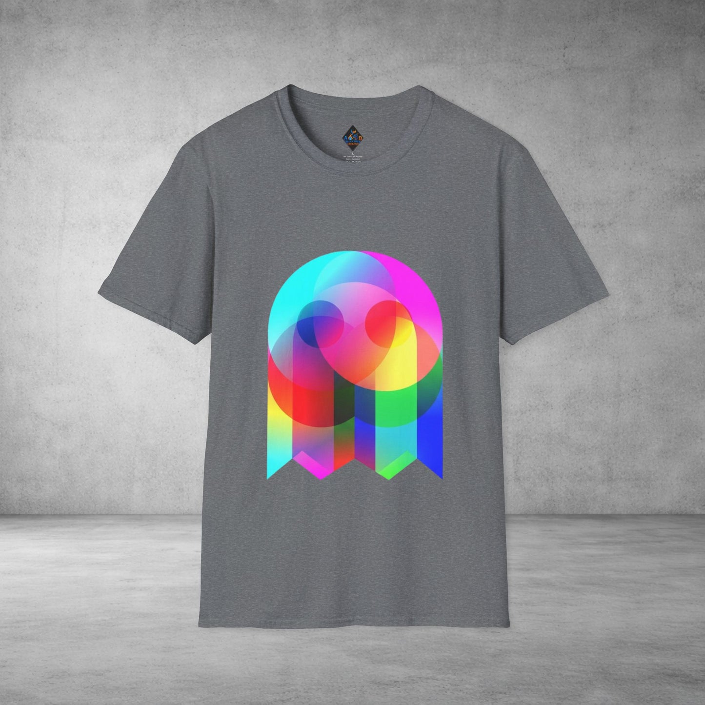 Color Prism Heart T-Shirt — Vibrant Abstract Rainbow Graphic Tee