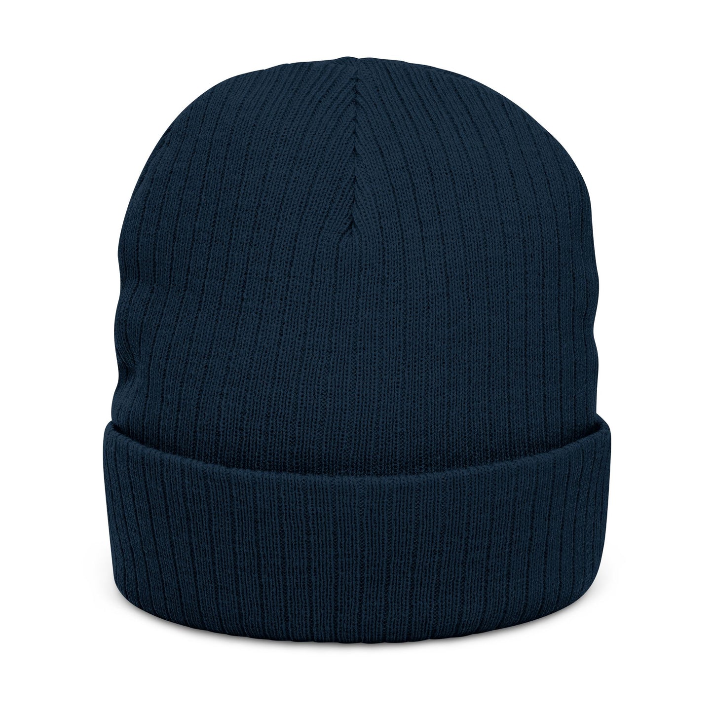 A Blue Ember Skull Ribbed Beanie — Cozy Winter Hat for Bikers & Streetwear