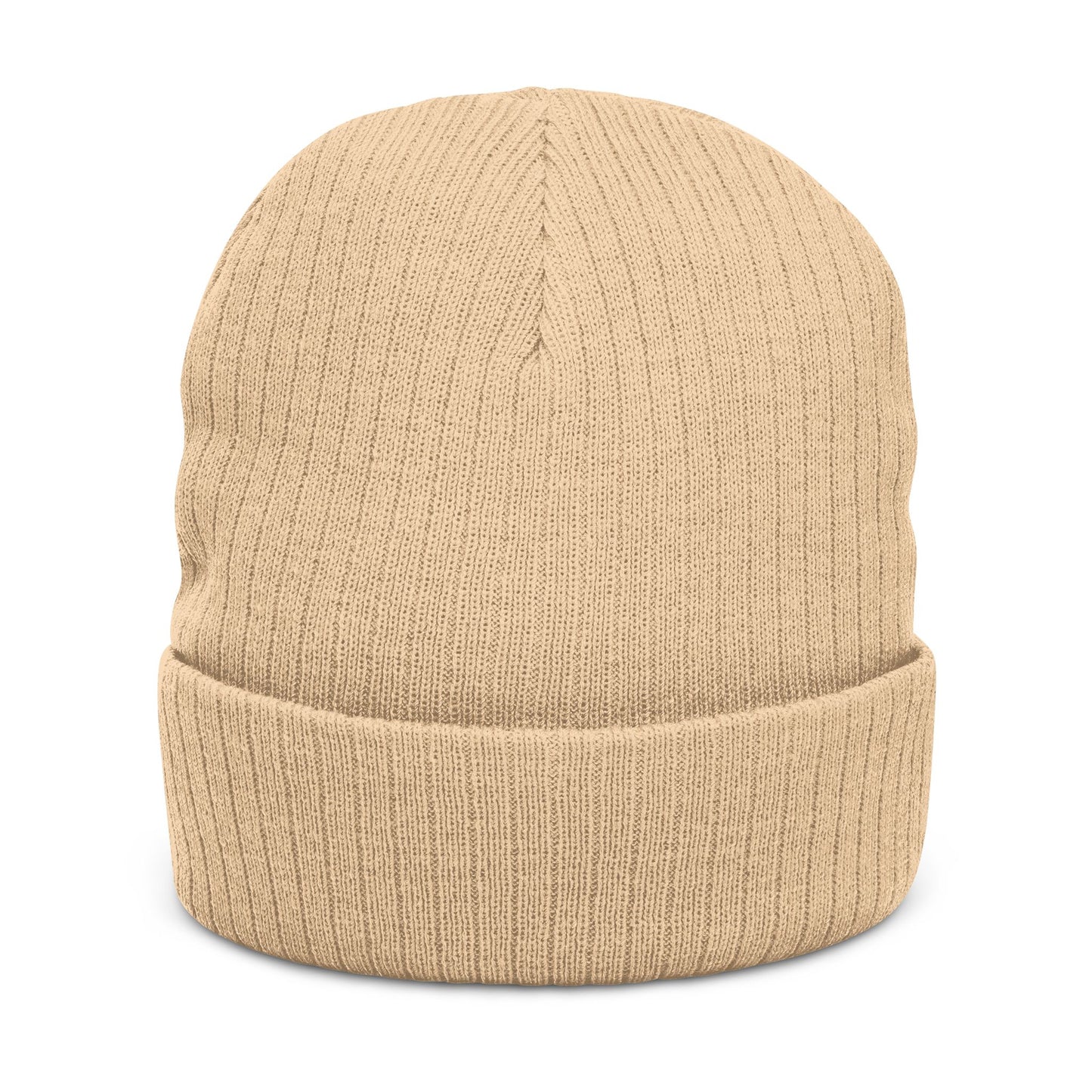 A Blue Ember Skull Ribbed Beanie — Cozy Winter Hat for Bikers & Streetwear