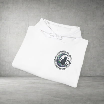 Certified Arcane Weirdo Hoodie | witchy goblincore, celestial crystals