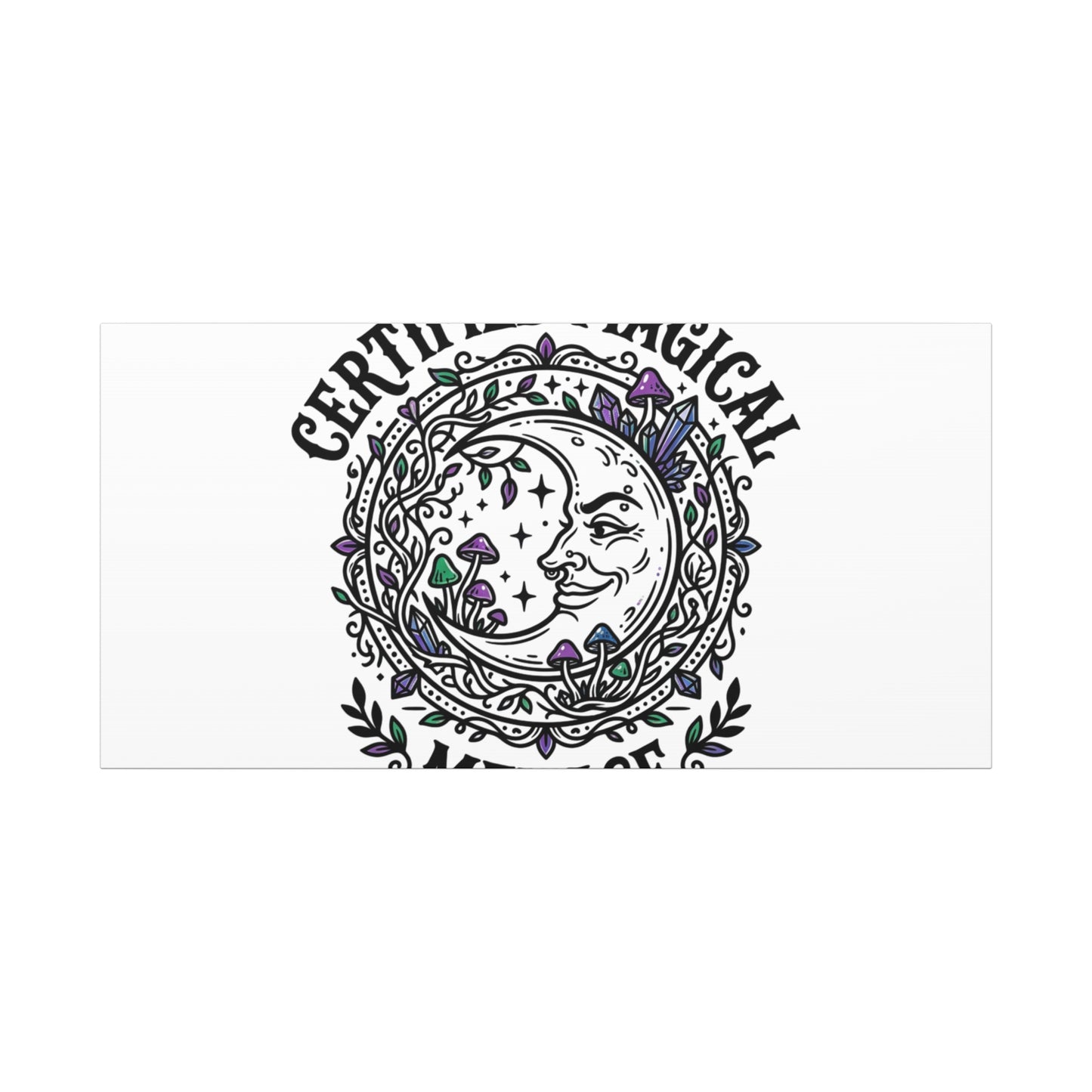 Certified Magical Menace Canvas | witchy goblincore celestial art