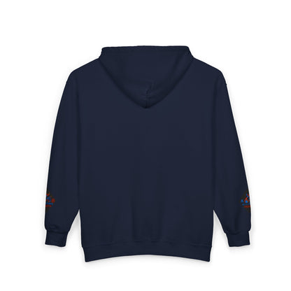A Blue Ember Creative Diamond Zip Hoodie – Small Card Graphic