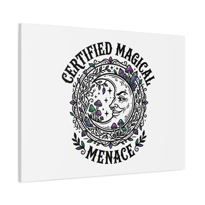 Certified Magical Menace Canvas | witchy goblincore celestial art