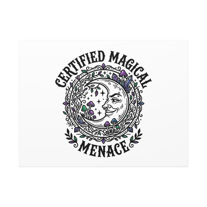 Certified Magical Menace Canvas | witchy goblincore celestial art