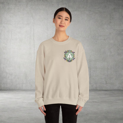 D20 Floral Crest Crewneck Sweatshirt
