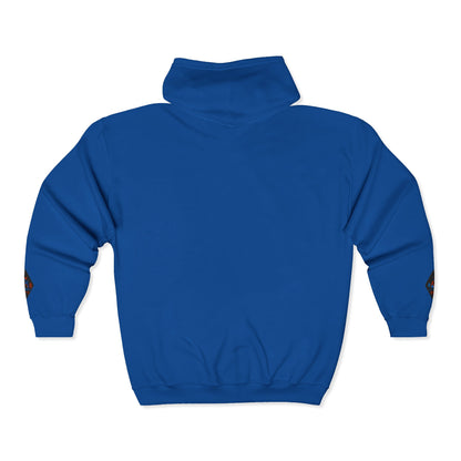 A Blue Ember Creative Diamond Zip Hoodie – Small Card Graphic