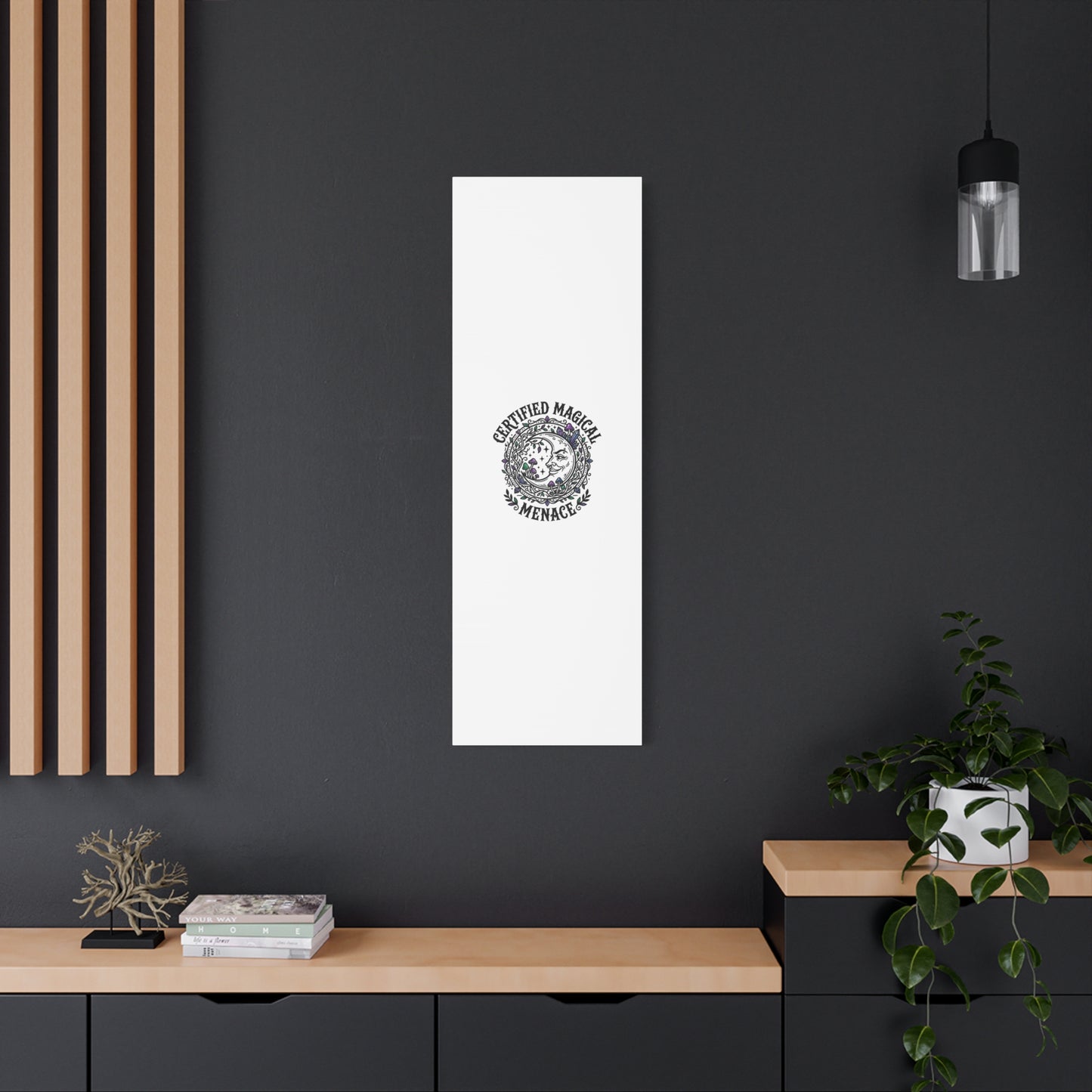 Certified Magical Menace Canvas | witchy goblincore celestial art