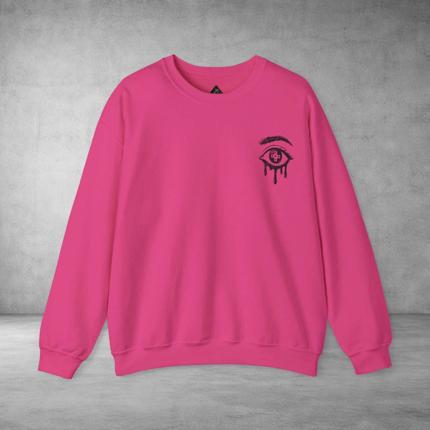 Crewneck Sweatshirt — 'Wake Yo Game Up, Let’s Game' Dripping Eye Gamer Design