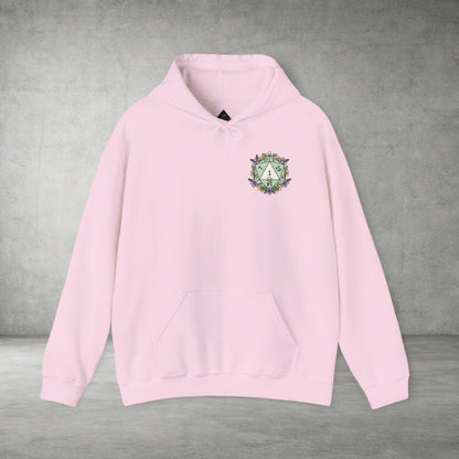 Floral Monogram 'A' Crest Hoodie - Botanical Initial Sweatshirt