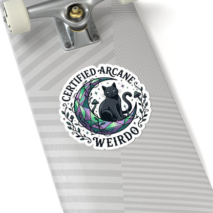 Certified Arcane Weirdo Kiss-Cut Stickers | witchy goblincore celestial