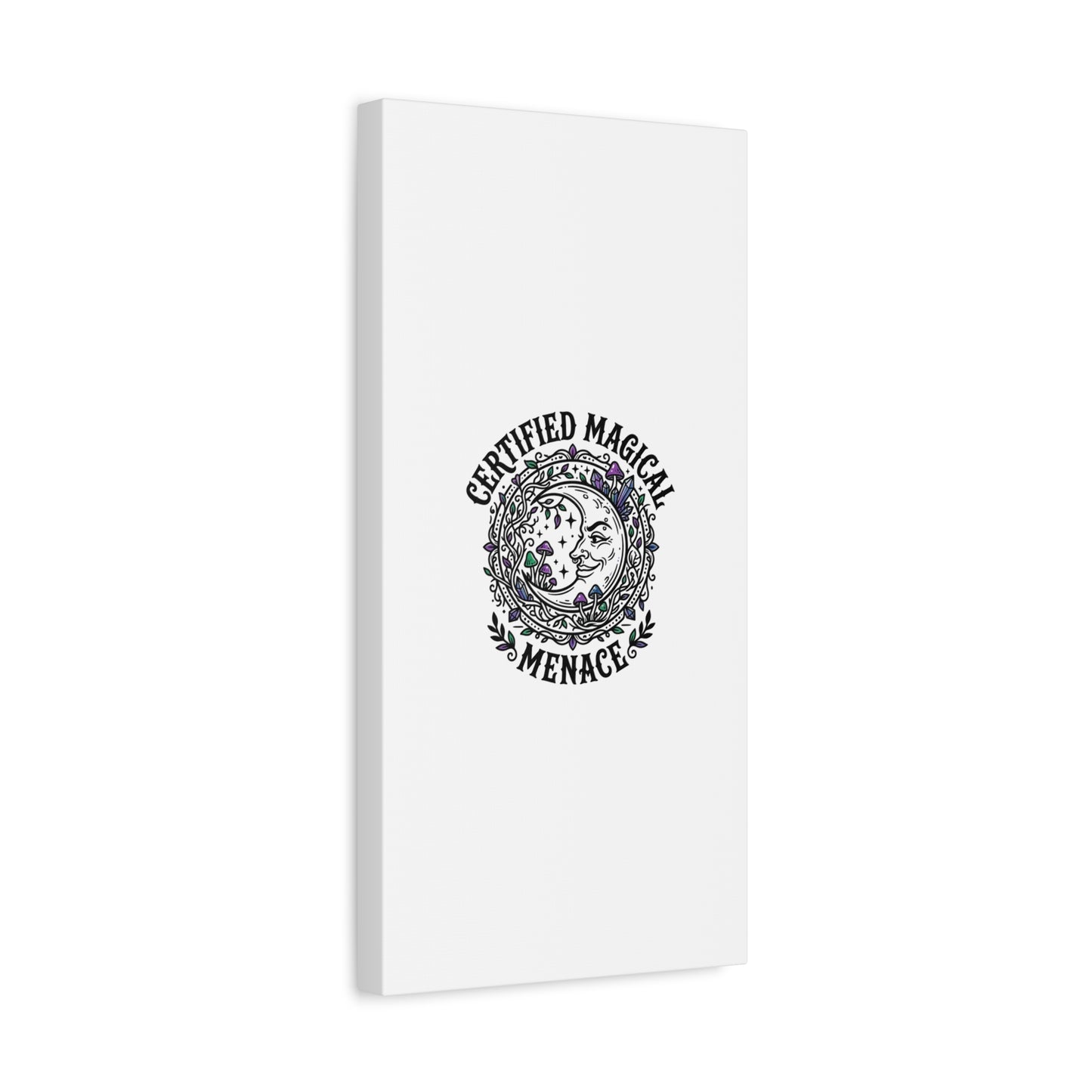 Certified Magical Menace Canvas | witchy goblincore celestial art