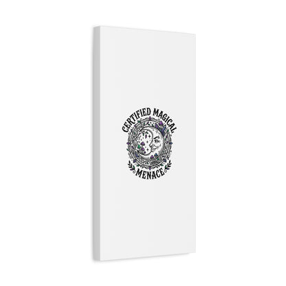 Certified Magical Menace Canvas | witchy goblincore celestial art