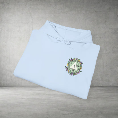 Floral Monogram 'A' Crest Hoodie - Botanical Initial Sweatshirt