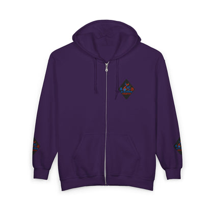 A Blue Ember Creative Diamond Zip Hoodie – Small Card Graphic