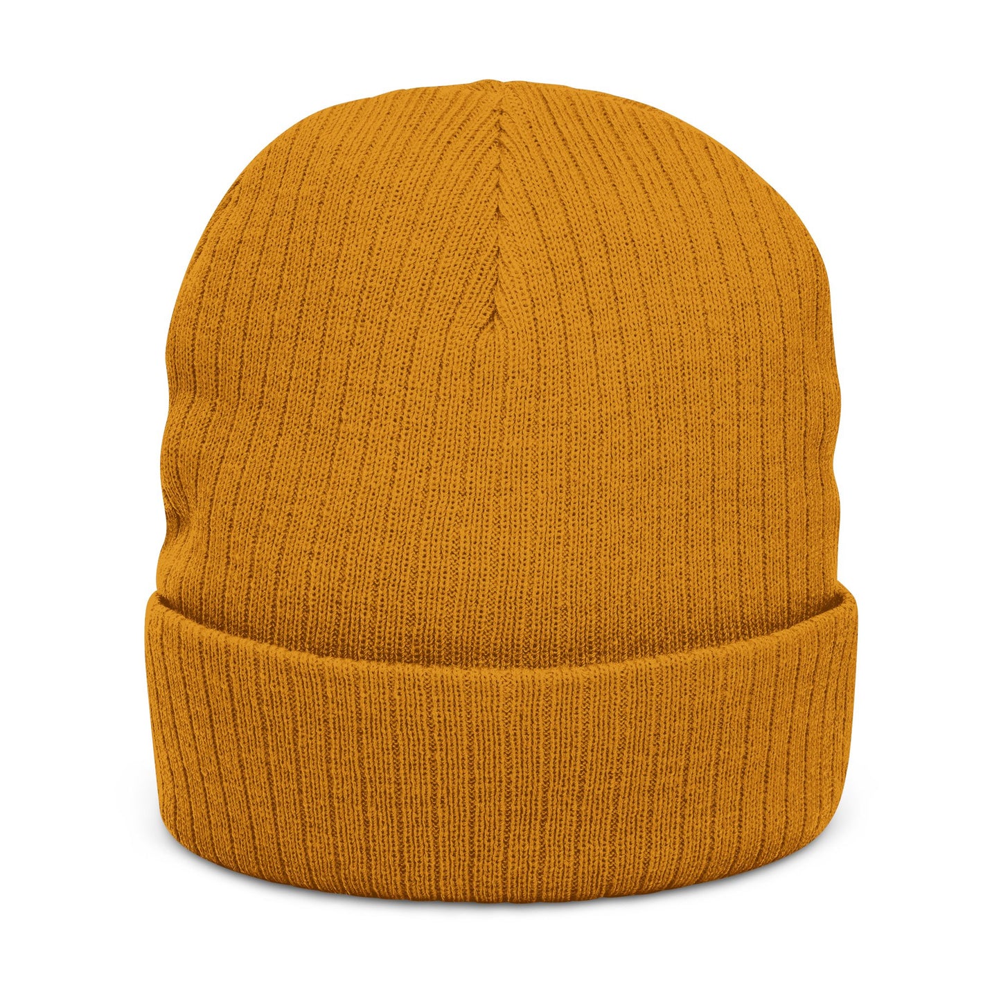 A Blue Ember Skull Ribbed Beanie — Cozy Winter Hat for Bikers & Streetwear