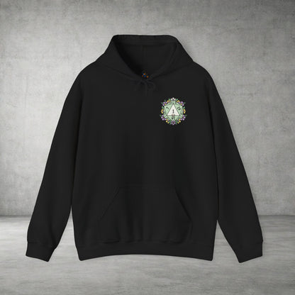 Floral Monogram 'A' Crest Hoodie - Botanical Initial Sweatshirt