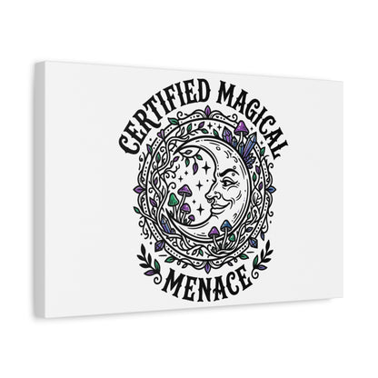 Certified Magical Menace Canvas | witchy goblincore celestial art