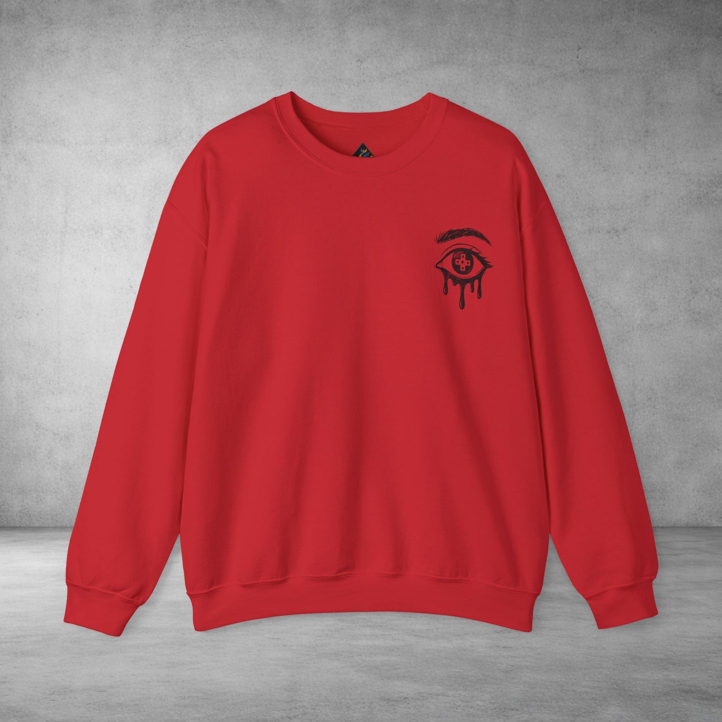 Crewneck Sweatshirt — 'Wake Yo Game Up, Let’s Game' Dripping Eye Gamer Design