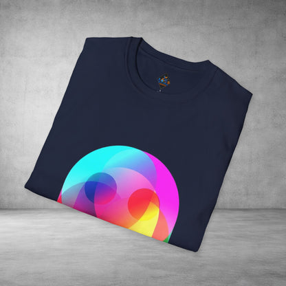Color Prism Heart T-Shirt — Vibrant Abstract Rainbow Graphic Tee