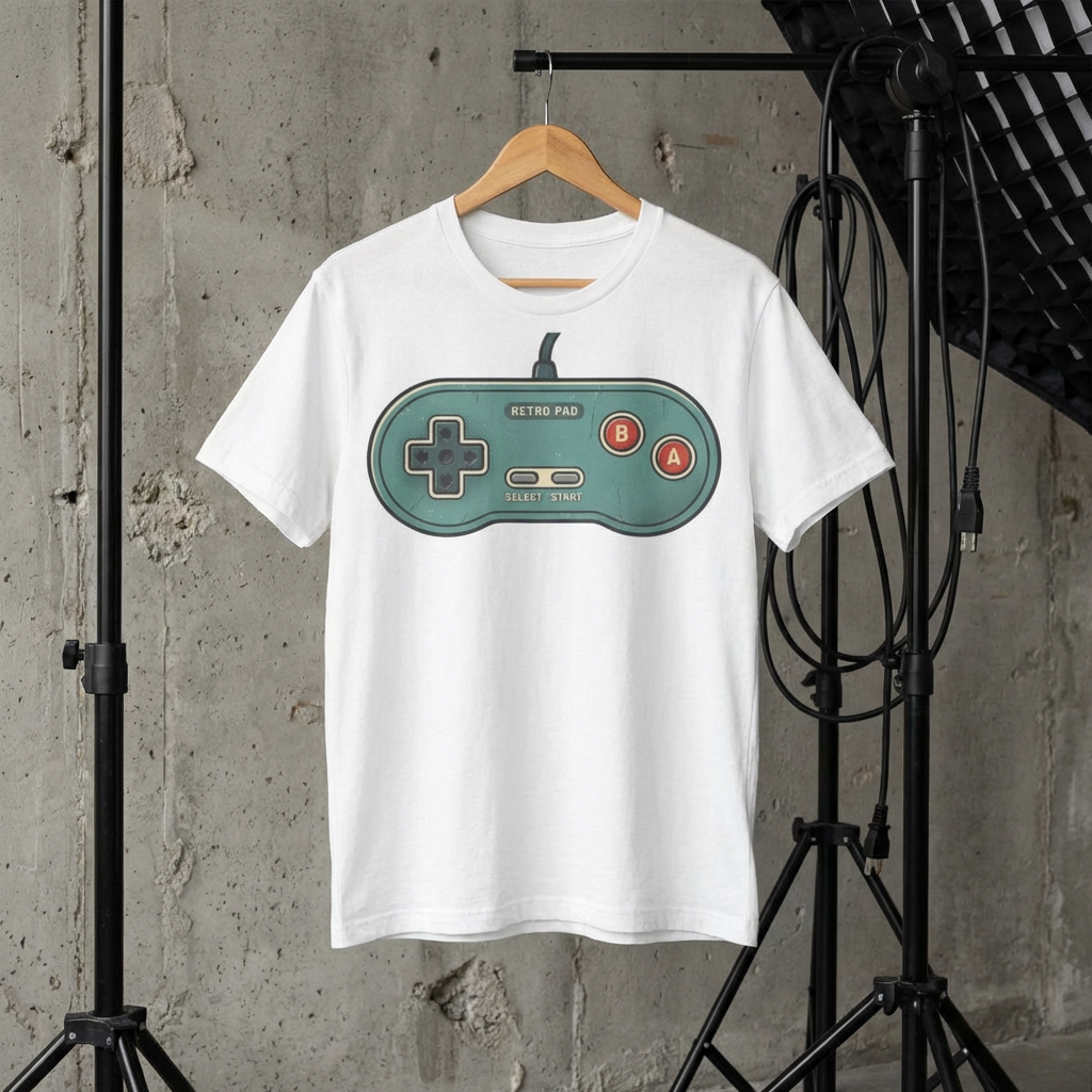 Retro Game Controller T-Shirt — Vintage Console Gamer Tee
