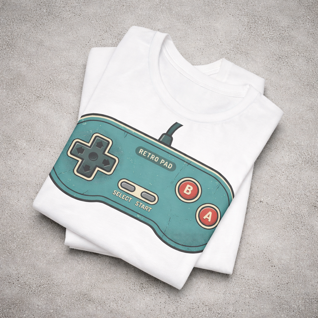 Retro Game Controller T-Shirt — Vintage Console Gamer Tee