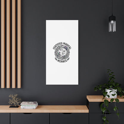 Certified Magical Menace Canvas | witchy goblincore celestial art