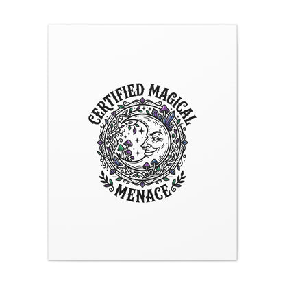 Certified Magical Menace Canvas | witchy goblincore celestial art