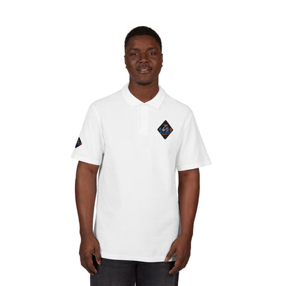 A Blue Ember Creative - Embroidered Diamond Floral Polo Shirt