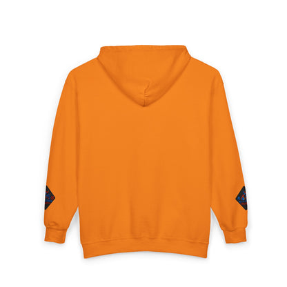 A Blue Ember Creative Diamond Zip Hoodie – Small Card Graphic