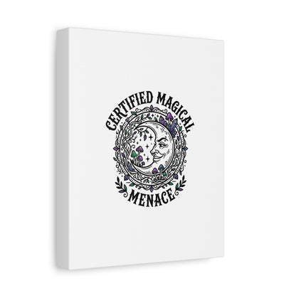 Certified Magical Menace Canvas | witchy goblincore celestial art
