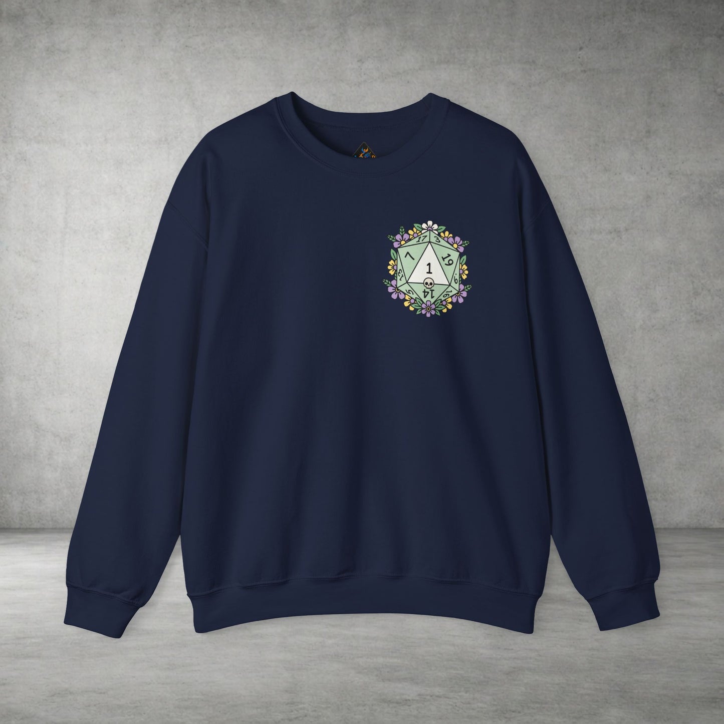 D20 Floral Crest Crewneck Sweatshirt