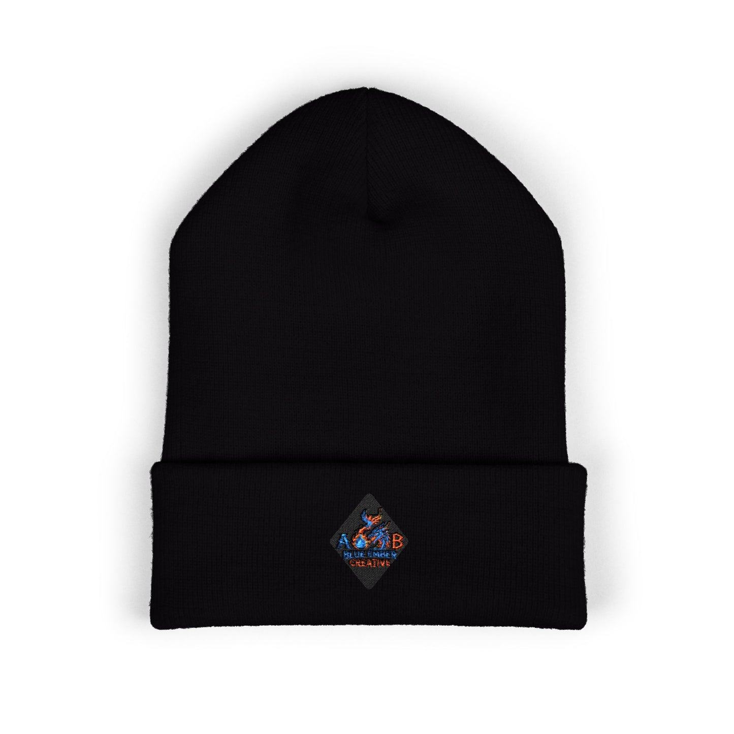 A Blue Ember Creative - Embroidered Diamond Cuffed Beanie