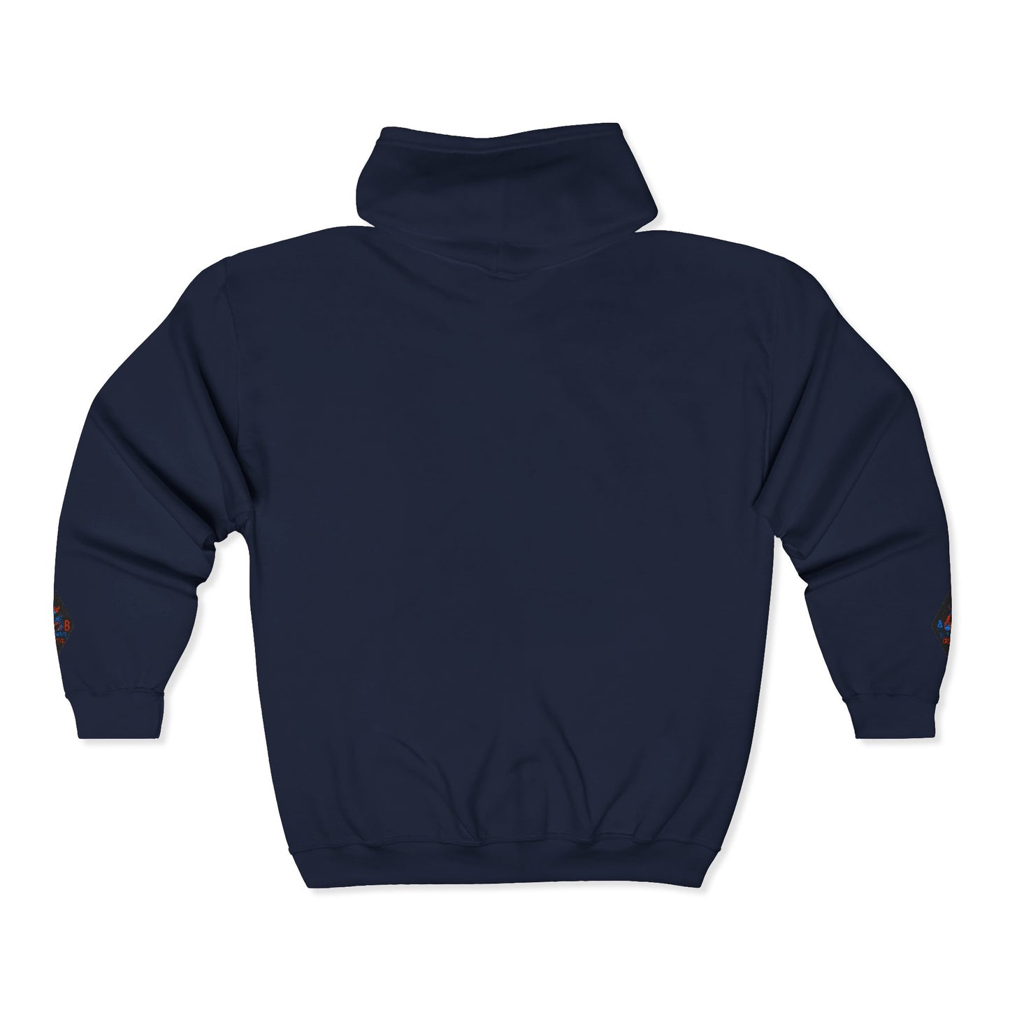 A Blue Ember Creative Diamond Zip Hoodie – Small Card Graphic