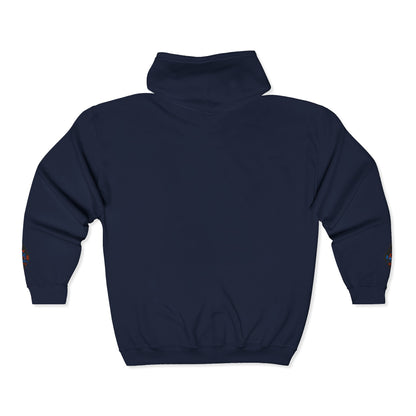 A Blue Ember Creative Diamond Zip Hoodie – Small Card Graphic