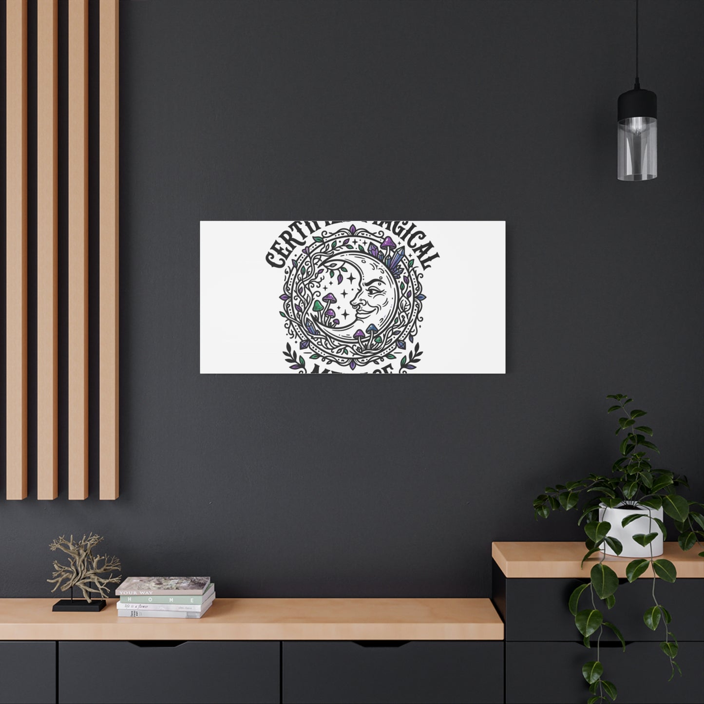 Certified Magical Menace Canvas | witchy goblincore celestial art