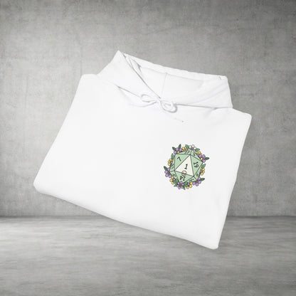 Floral Monogram 'A' Crest Hoodie - Botanical Initial Sweatshirt