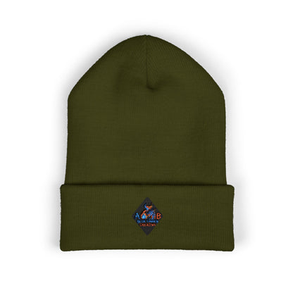 A Blue Ember Creative - Embroidered Diamond Cuffed Beanie