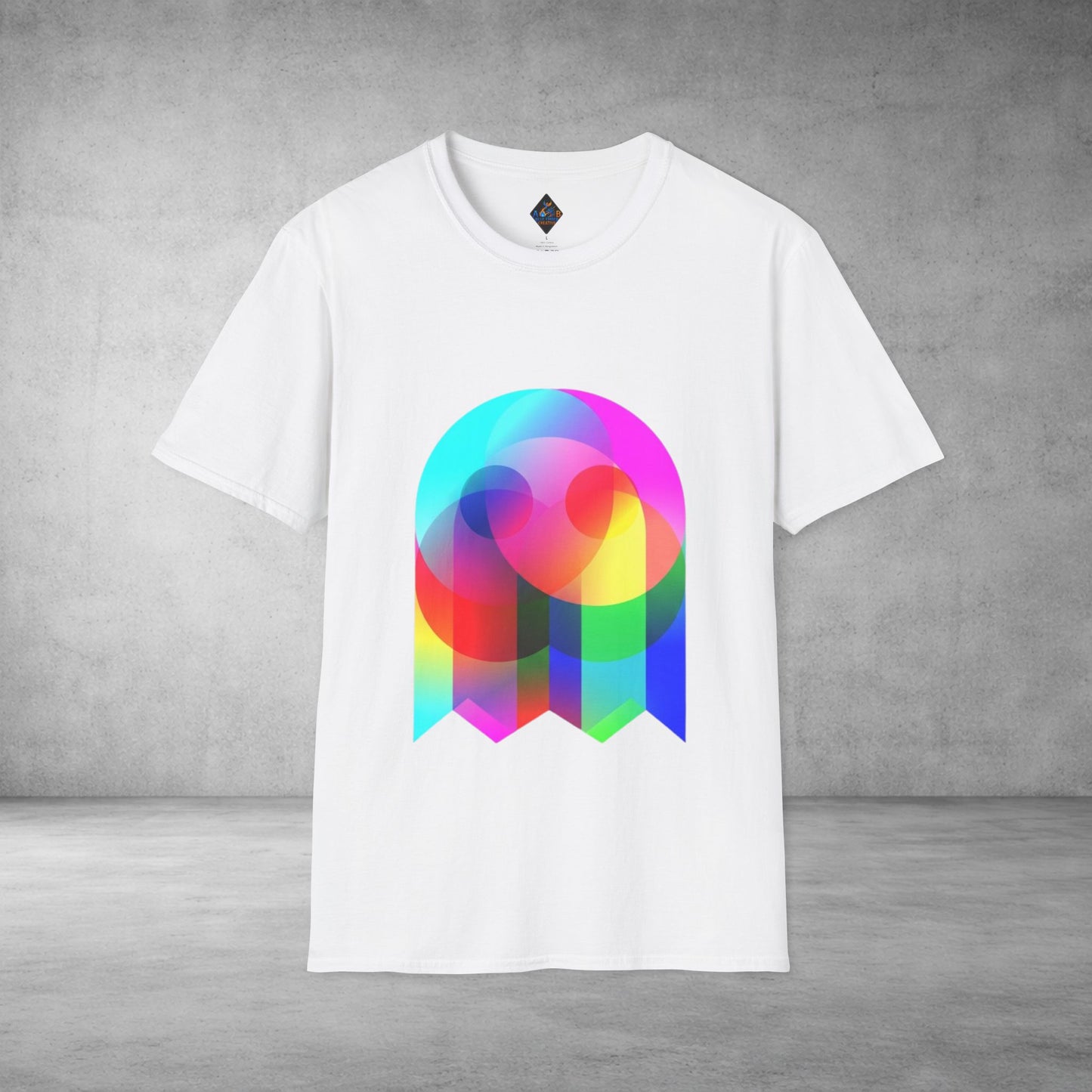 Color Prism Heart T-Shirt — Vibrant Abstract Rainbow Graphic Tee