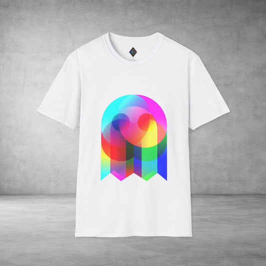 Color Prism Heart T-Shirt — Vibrant Abstract Rainbow Graphic Tee