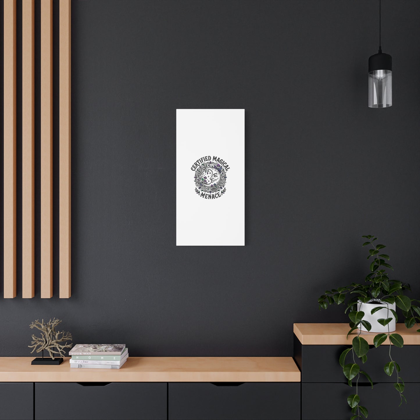Certified Magical Menace Canvas | witchy goblincore celestial art