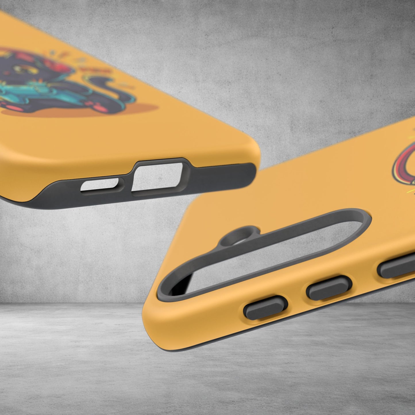 Cute Gamer Cat Phone Case - 'Pew Pew' Controller Design