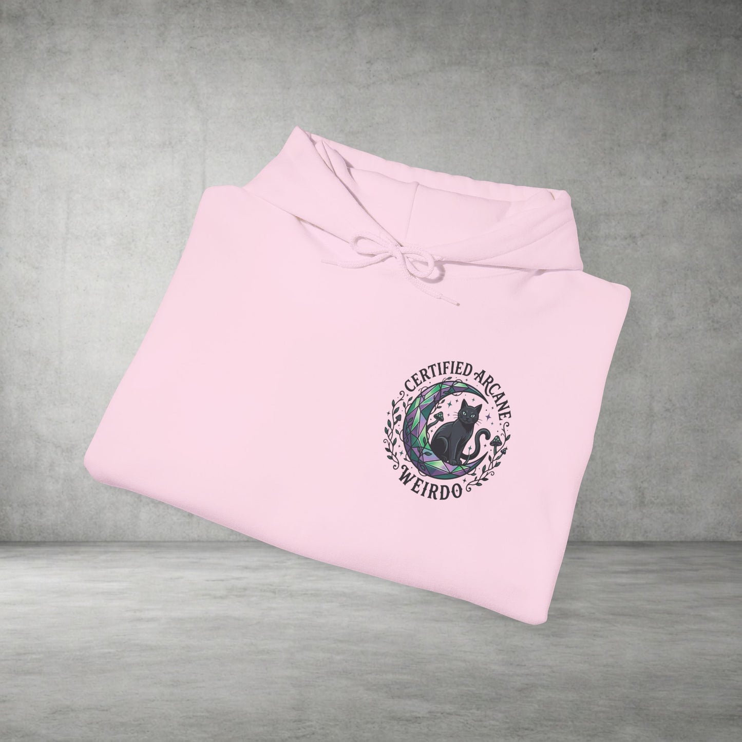 Certified Arcane Weirdo Hoodie | witchy goblincore, celestial crystals