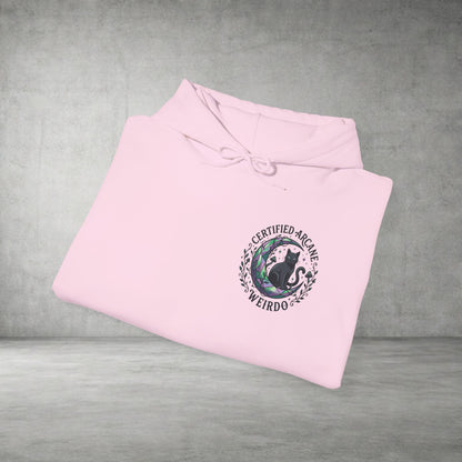 Certified Arcane Weirdo Hoodie | witchy goblincore, celestial crystals