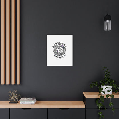 Certified Magical Menace Canvas | witchy goblincore celestial art