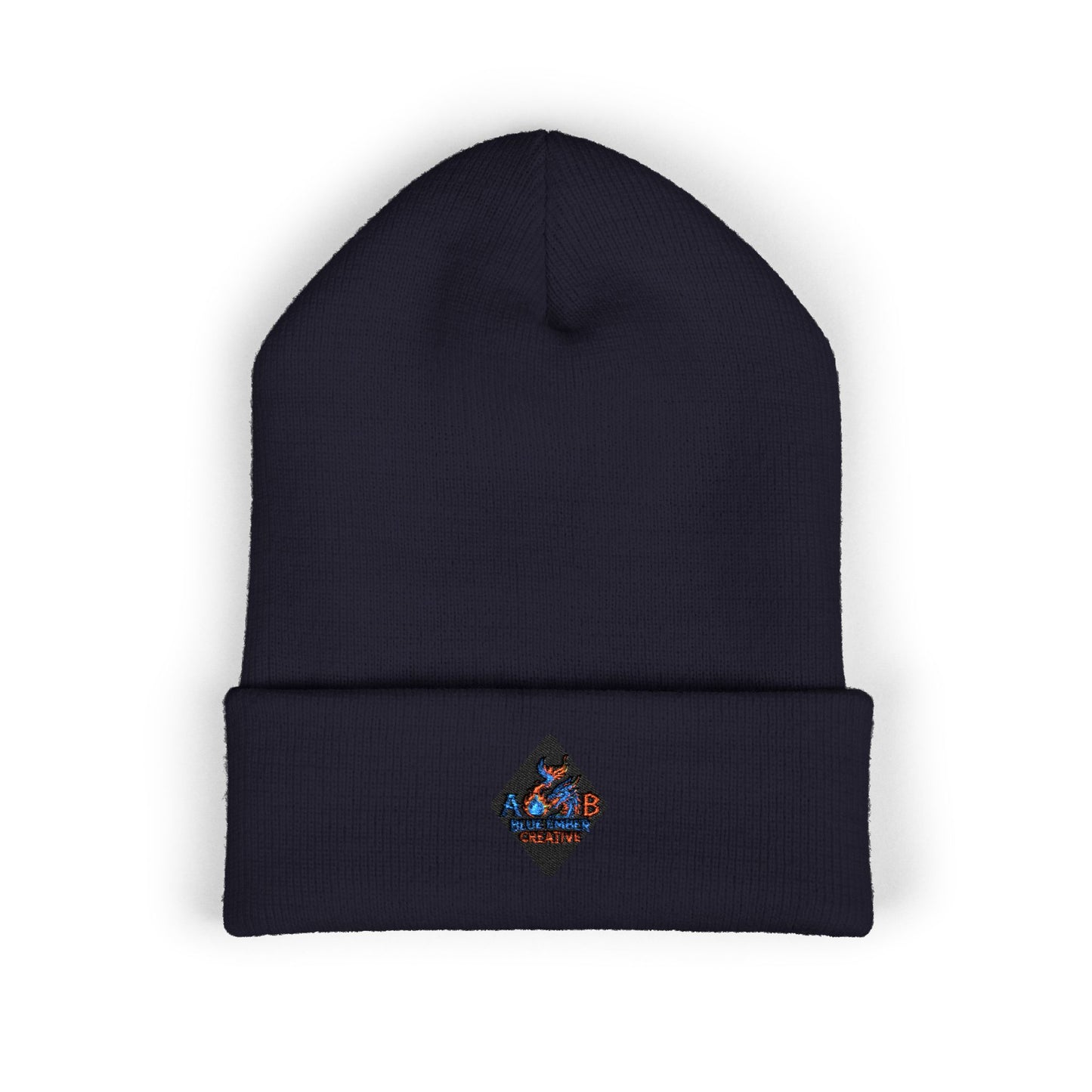 A Blue Ember Creative - Embroidered Diamond Cuffed Beanie