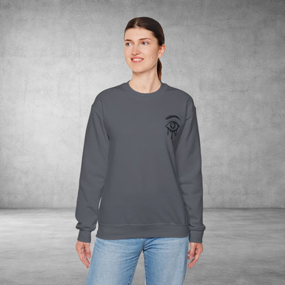 Crewneck Sweatshirt — 'Wake Yo Game Up, Let’s Game' Dripping Eye Gamer Design