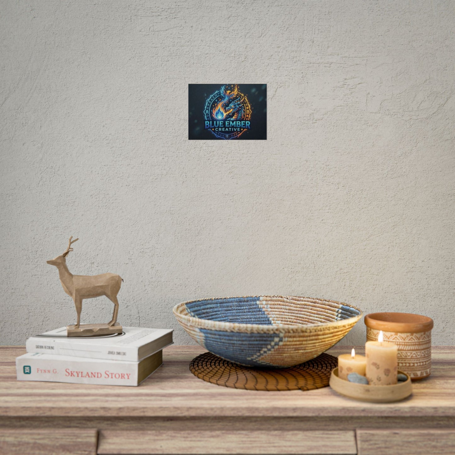 A Blue Ember Creative - Rolled Poster — Blue Ember Creative Dragon Logo Art